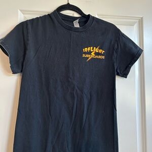 Vintage Gildan Black Tee with Yellow Print